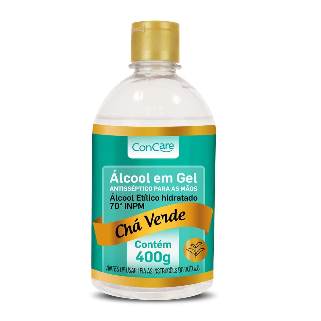 Álcool Gel Concare Chá Verde 400g