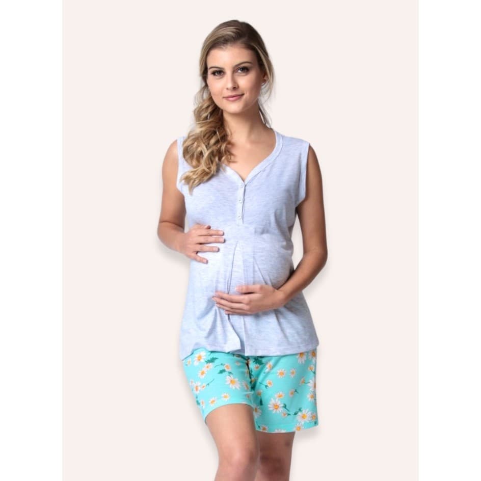 Bermudoll Feminino Gestante Bela Mescla