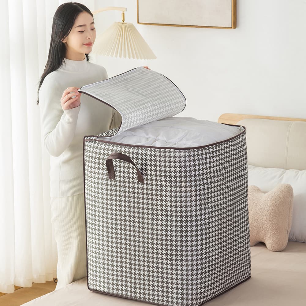 Caixa De Armazenamento De Grande Capacidade Para Colchas E Roupas Domésticas cesto de roupa suja100L/140L/180L