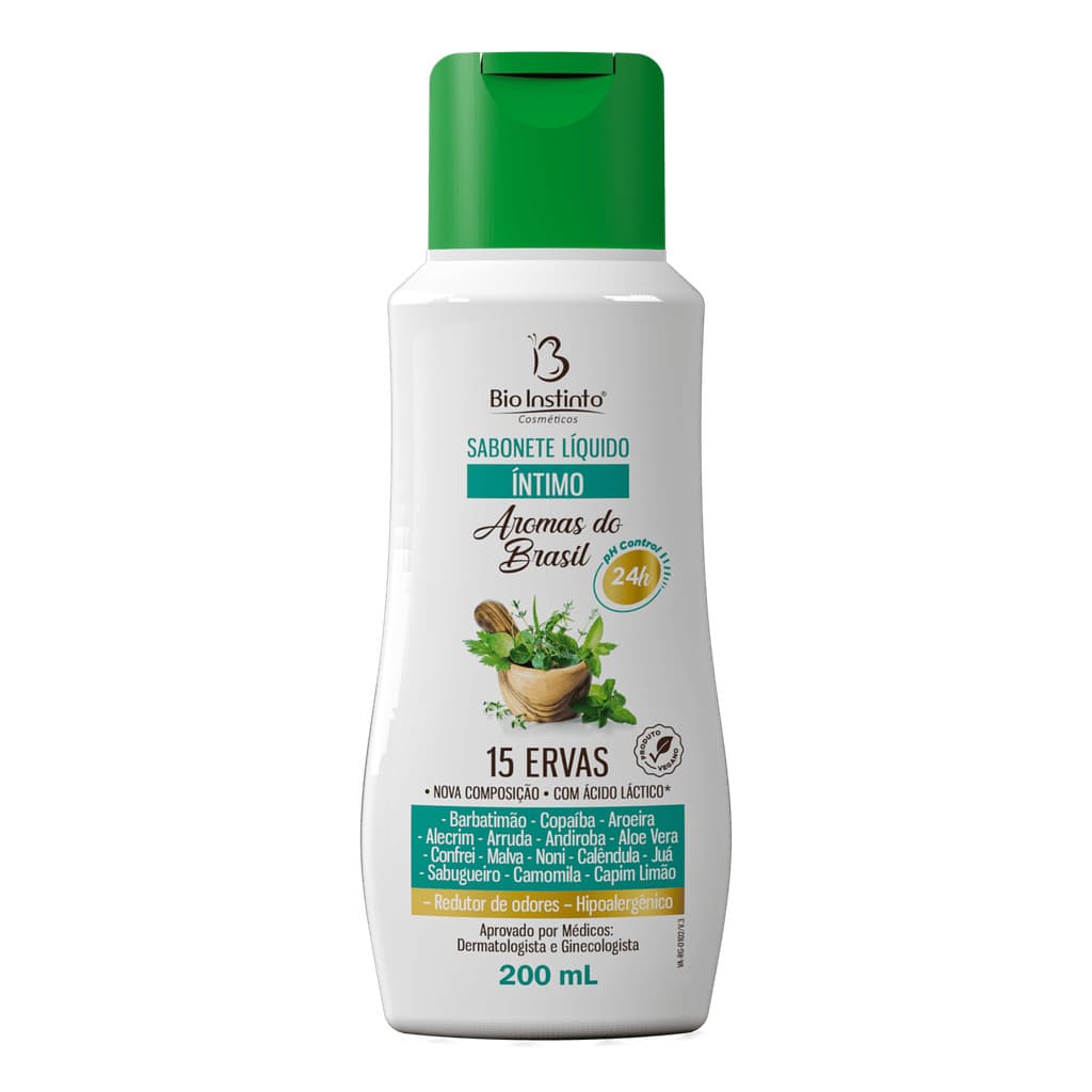 Sabonete Líquido Íntimo 15 Ervas 200ml - Bio Instinto