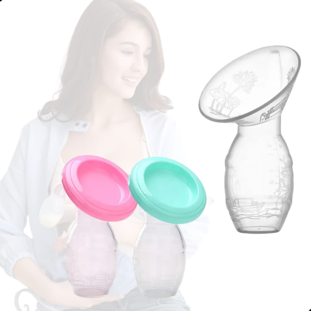Coletor Manual De Aleitamento Mamário Bomba De Leite Com Tampa BPA Free Adoremall Silicone