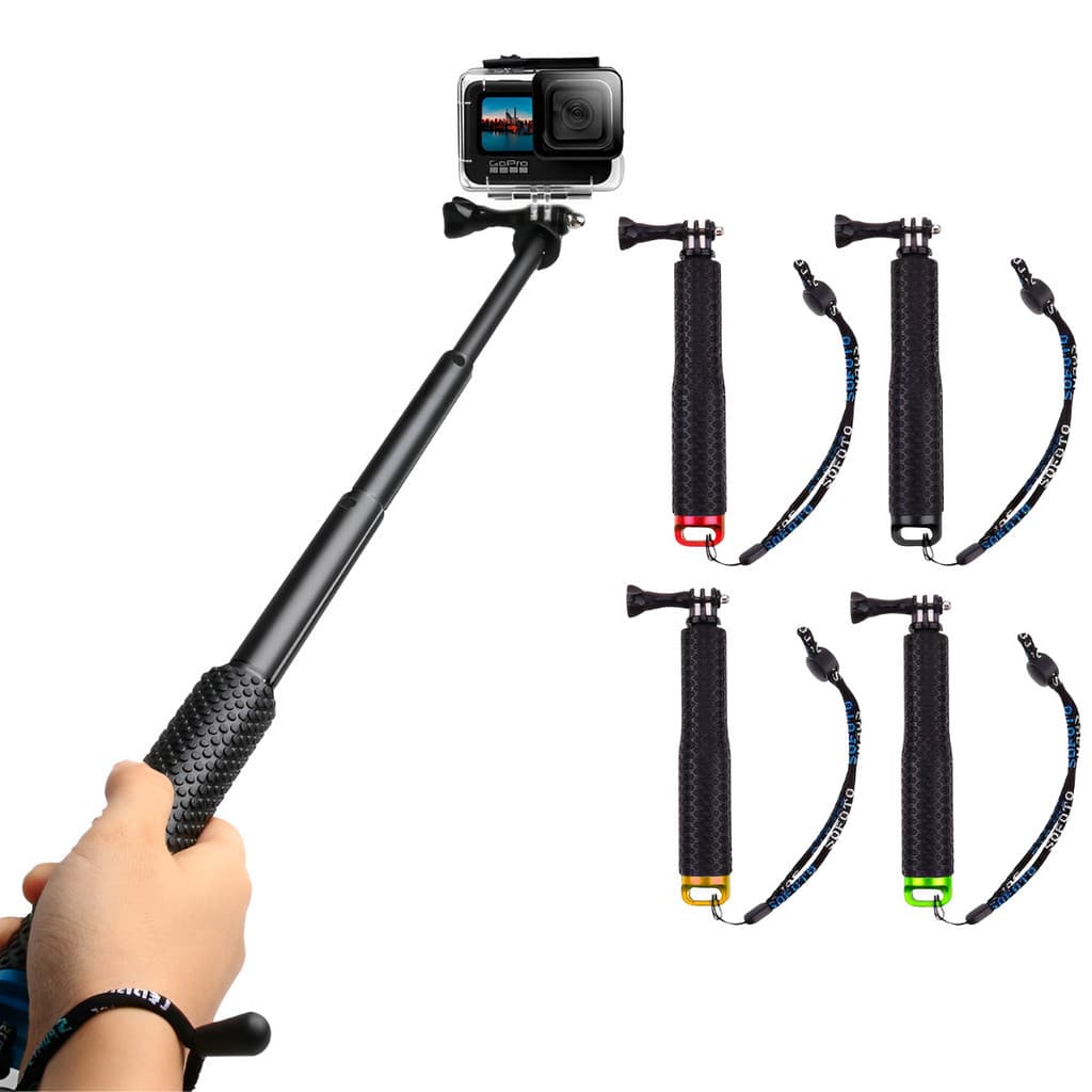 Bastão Extensor Alumínio Curto Pau de Selfie para Câmera de Ação GoPro e Similares