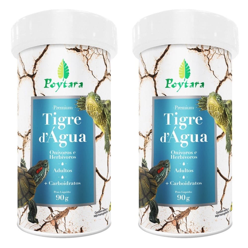 Kit Exclusivo 2 Rações Poytara Tigre d' Água 90g (180g)