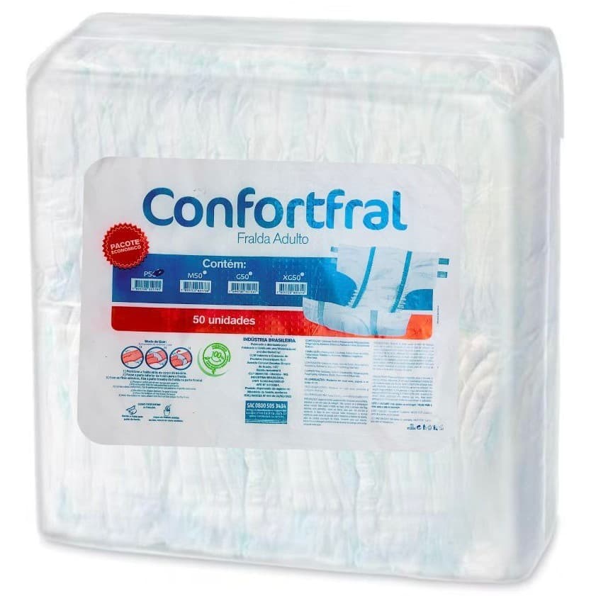 FRALDAS GERIATRICAS CONFORTFRAL REGULAR 2 LINHA