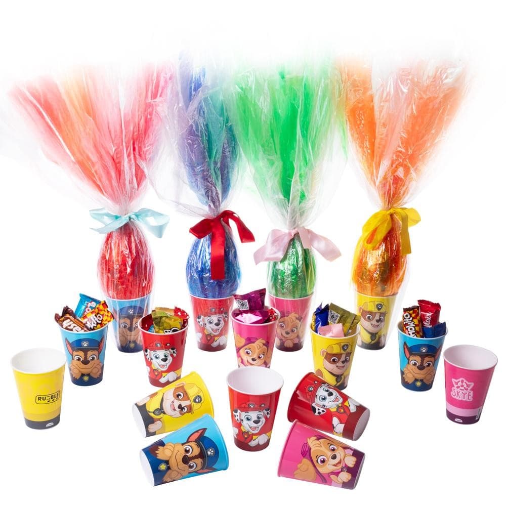 Kit 16 Copos Patrulha Canina Páscoa Lembrancinha Ovos Caseiros Festa Dia das Crianças Plasútil