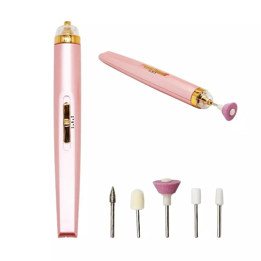 Lixadeira Elétrica Unhas Sem Fio Portátil Manicure Pedicure Caneta Artística Leve