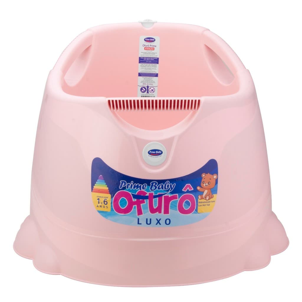 Banheira Ofurô Infantil Prime Baby Confort 1 A 6 Anos Rosa 20 Litros