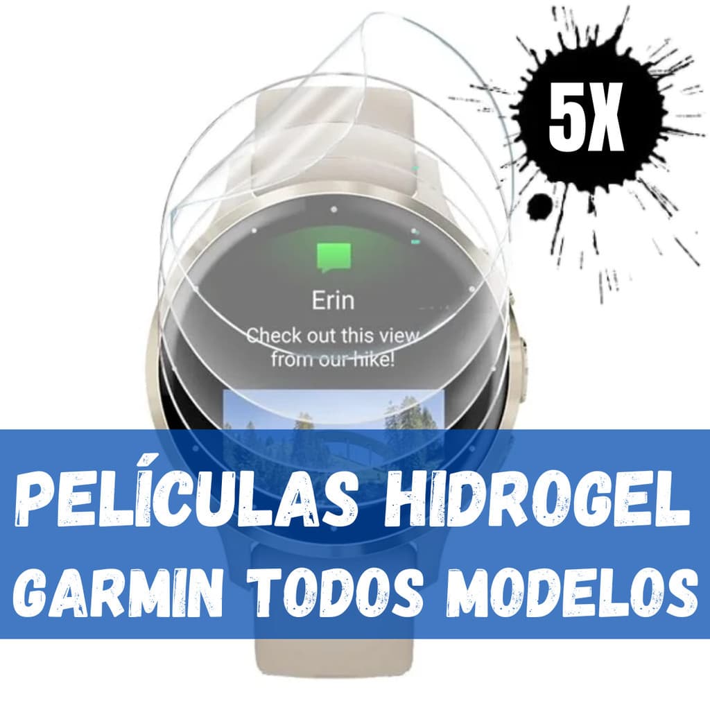 1,3,5 Películas Hidrogel HD Para Relógio SmartWatch Garmin Venu Fenix Vivo active Foreunrer 55 165 255 Approach