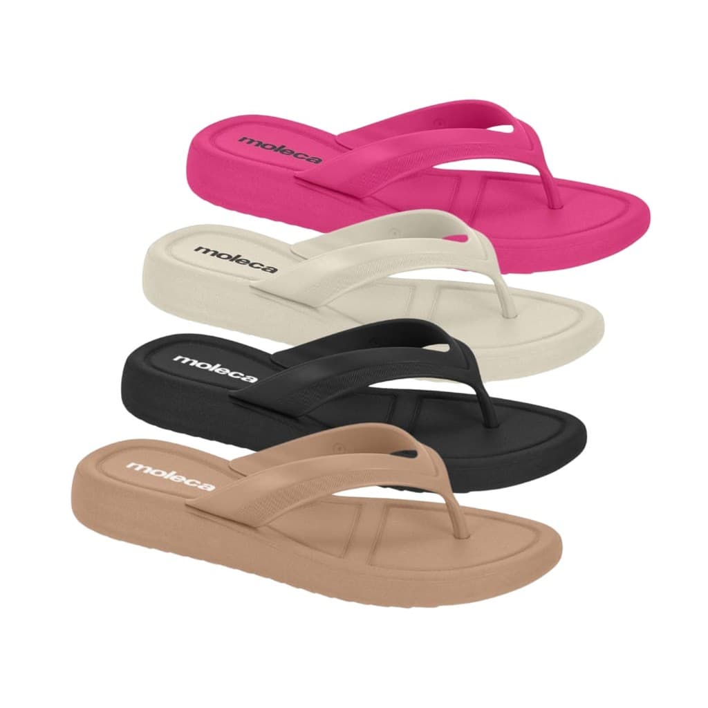 Chinelo Feminino Flat Conforto Moleca Original 5548100