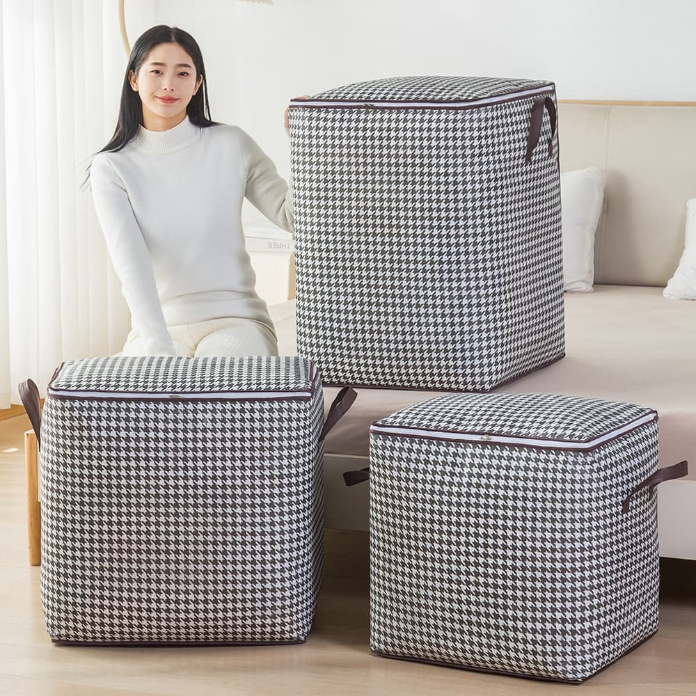 Caixa De Armazenamento De Grande Capacidade Para Colchas E Roupas Domésticas 100L/140L