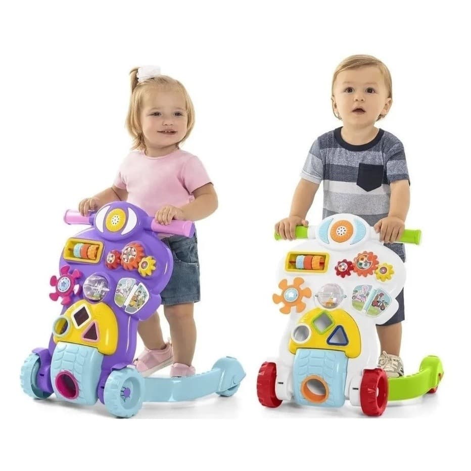 Andador Infantil Brinquedo Educativo Musical Didático Bebê Piloto c/ som e luzes - Calesita