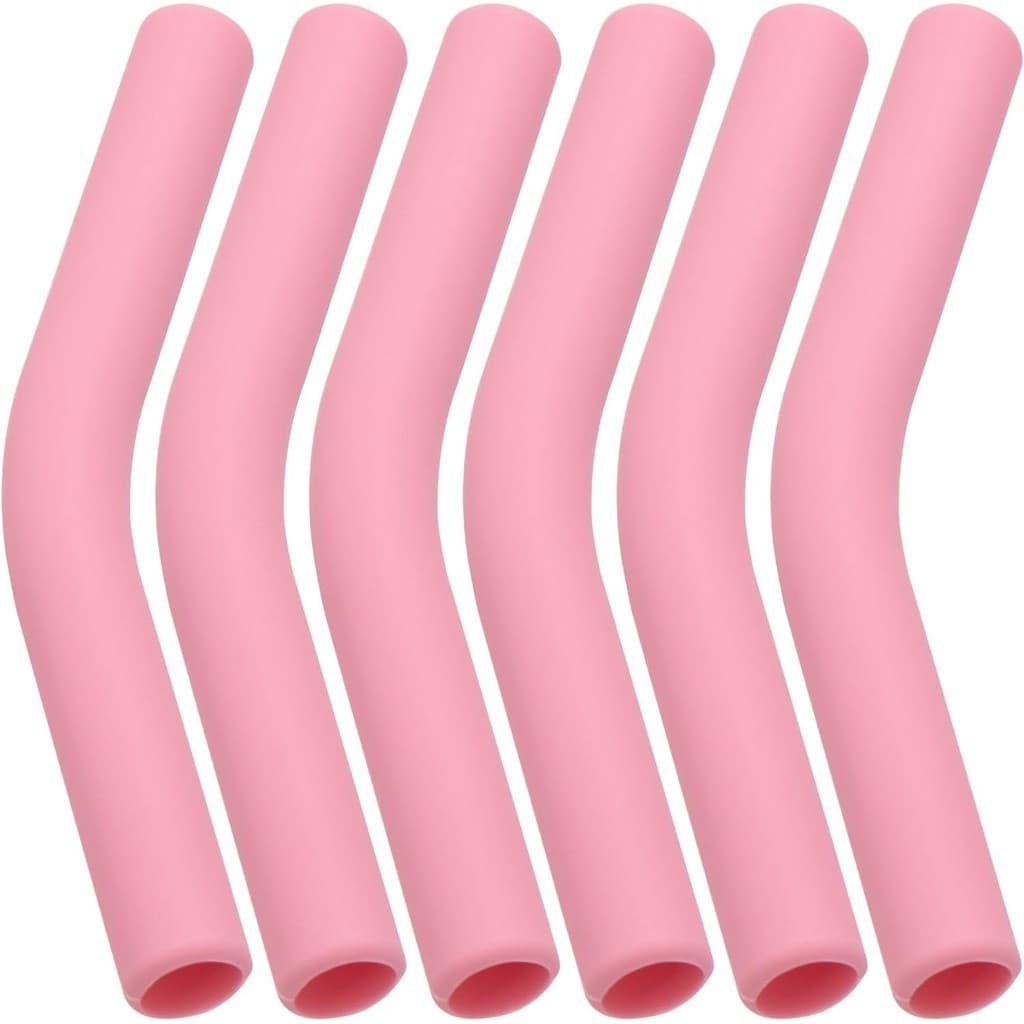 6 peças de pontas de canudo de silicone (8 mm) com sucção de borracha de grau alimentício para canudos de aço inoxidável