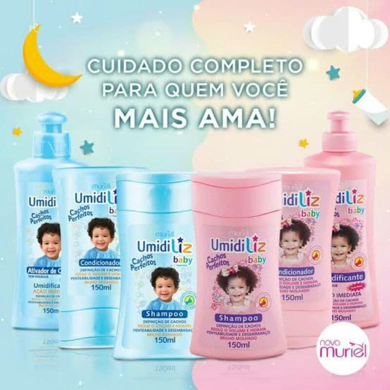 KIT BABY UMIDILIZ CACHOS SHAMPOO + CONDICIONADOR + ATIVADOR DE CACHOS ORIGINAL