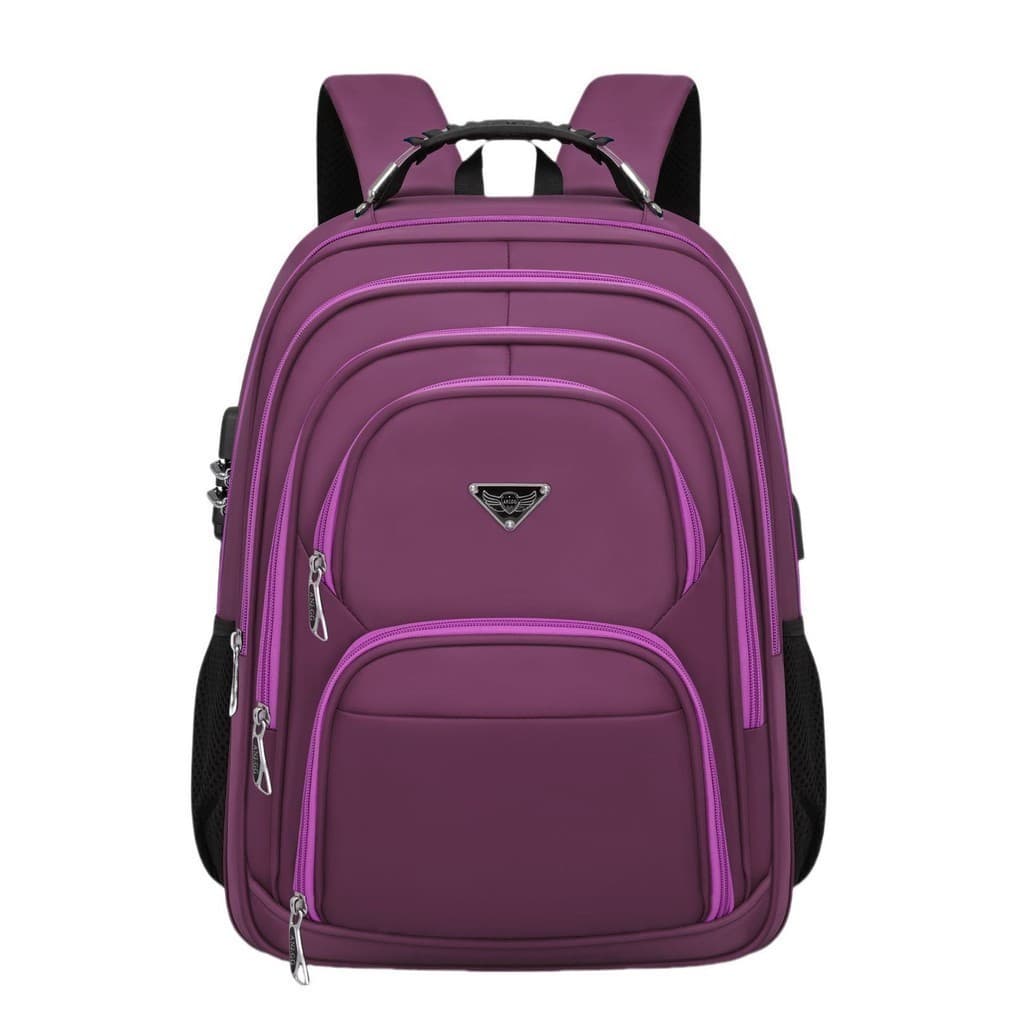 Mochila para laptop resistente reforçada com escola executiva grande unissex