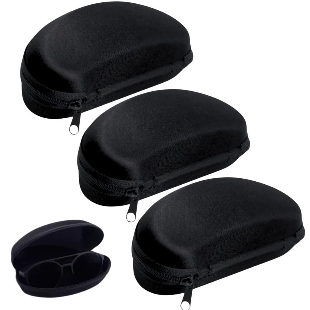 Kit 3 Porta Óculos Estojo Case Capinha Para Óculos De Sol  De Grau Com Zíper