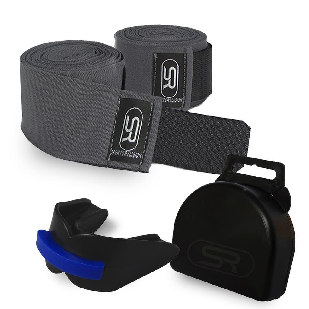 Protetor Bucal Duplo C/ Estojo + Bandagem Elástica 3 Metros