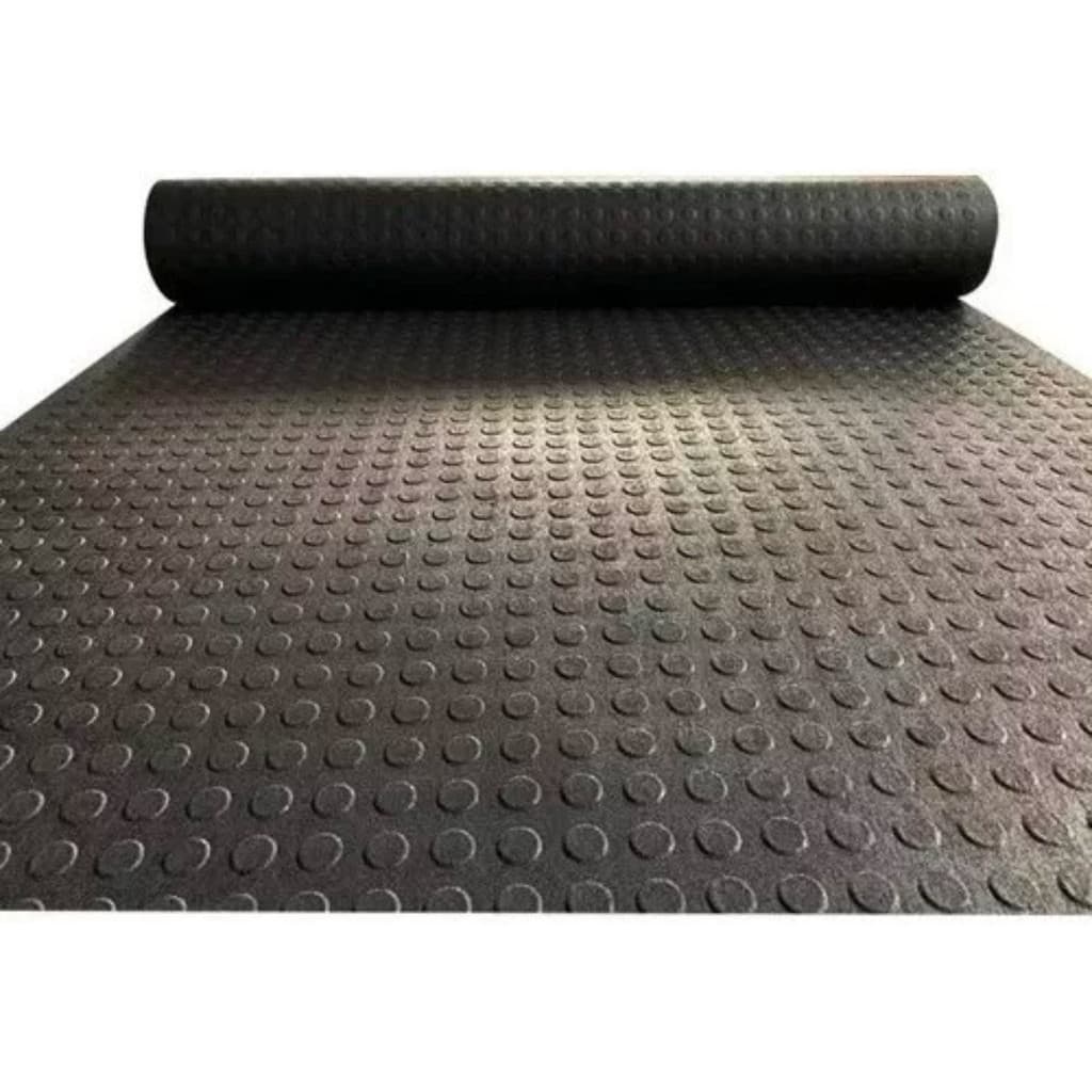 Piso Tapete Moeda/pastilhado Resistente Preto 3mm Antiderrapante Banheiro Escadas Hospitais Oficinas Cães
