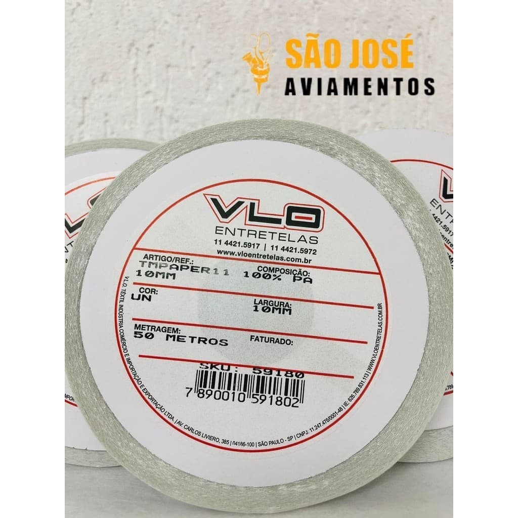 Fita Bainha 50 metros Barra Mágica Instantânea sem costura com 1cm de largura