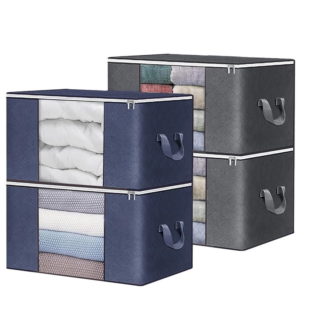 Caixa Saco Organizador Cobertor Casaco Guarda Roupa Ecológico Anti-Poeira Umidade Insetos Multiuso - isabella