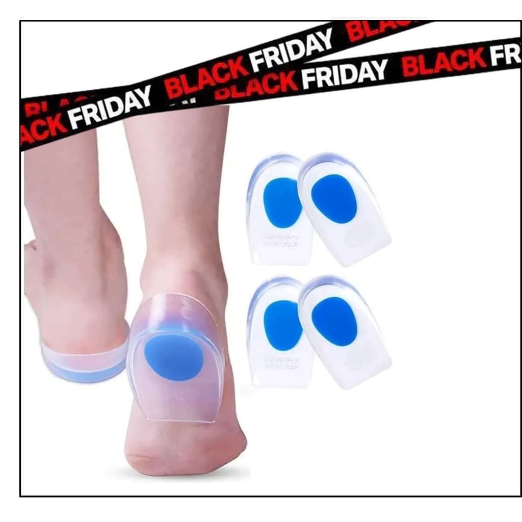 Palmilha Calcanheira Ortopédica Calcanhar Esporão Silicone - Pronta Entrega