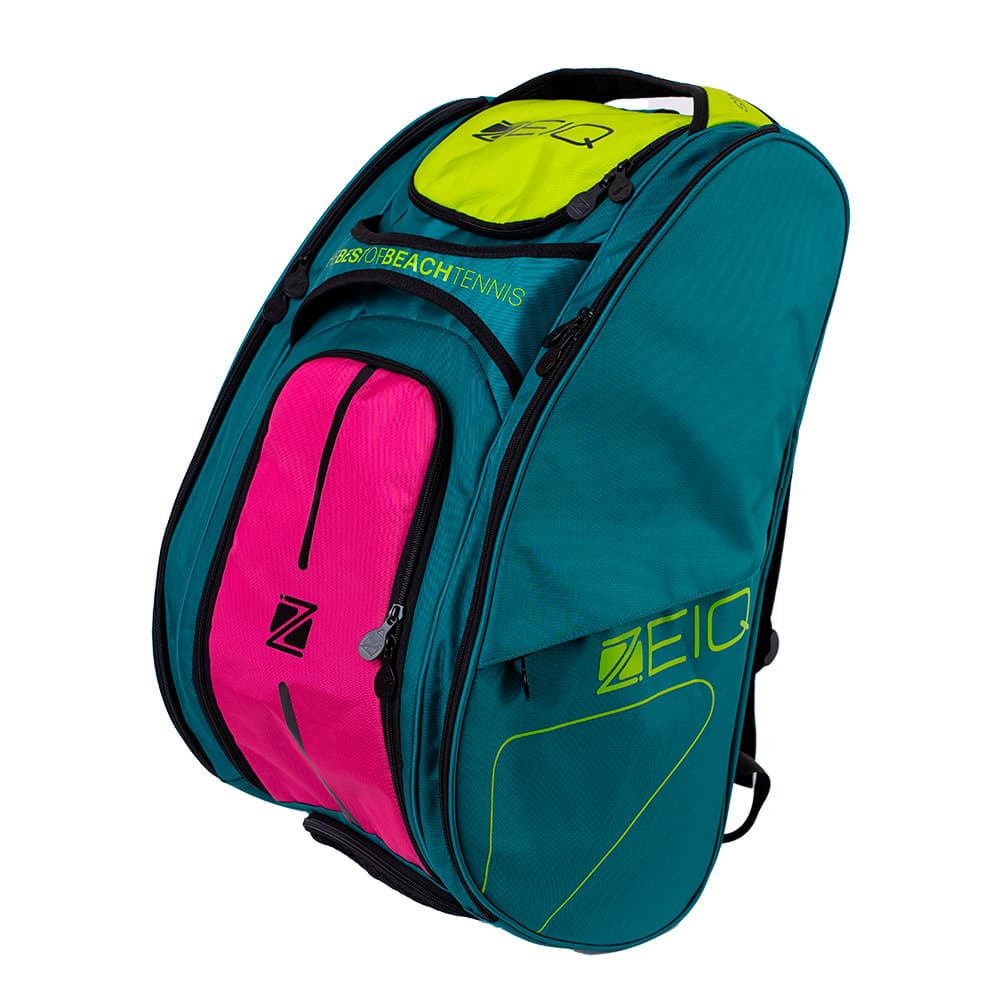 Raqueteira Zeiq BT Pro Verde e Rosa