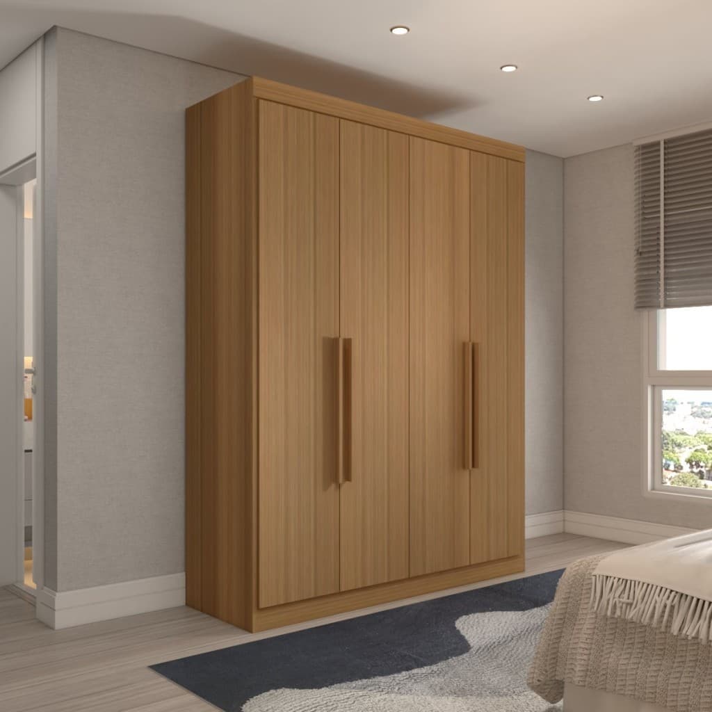 Guarda-Roupa Solteiro Mykonos 4 Portas 2 Gavetas