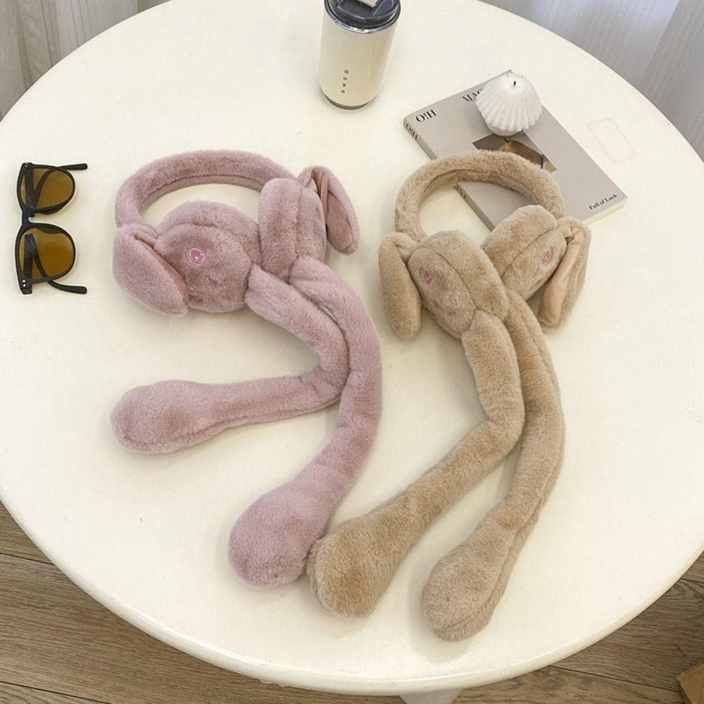 Earmuffs De Coelho , Pelúcia Quente , Boné De Brinquedo Engraçado Para Crianças Chapéu De Airbag De Orelhas Em Movimento