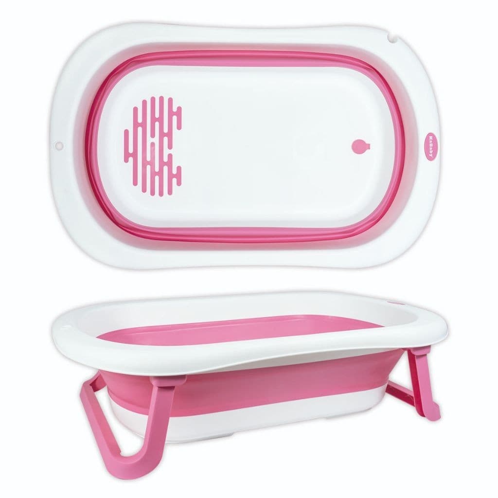Super Banheira Infantil Dobrável 35L Antiderrapante KaBaby - Rosa