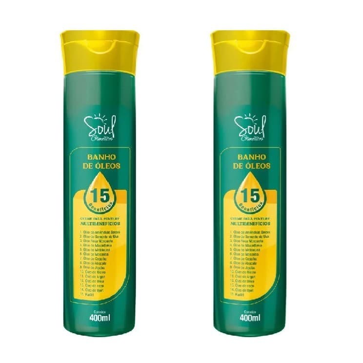 Kit com 2 Creme De Pentear Banho De Óleos 400ml - Soul