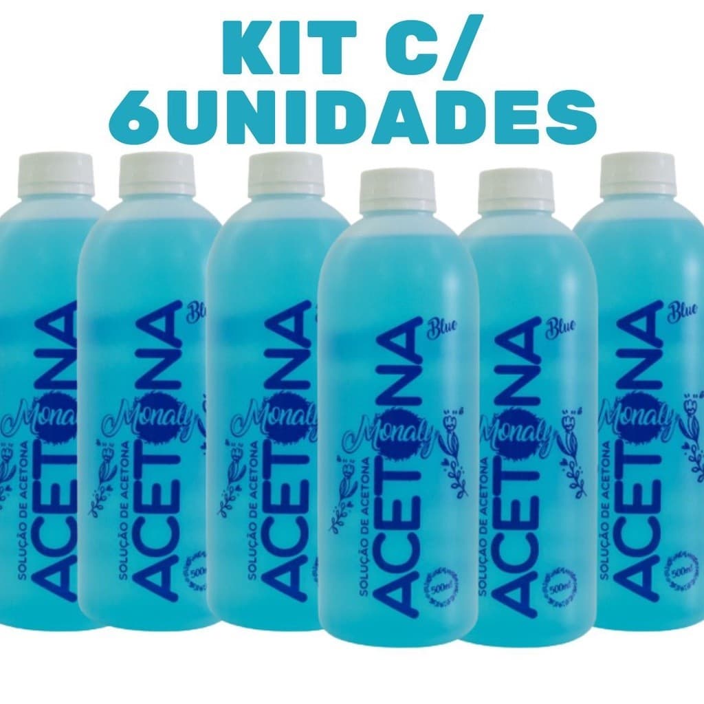 Kit Com 6 Acetona Monaly Removedor Musa