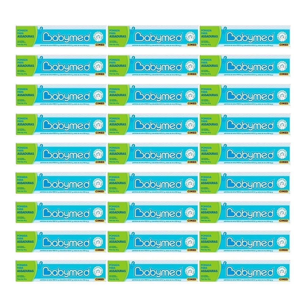 Kit 24 Pomadas Para Prevenção De Assaduras Babymed Azul 45g