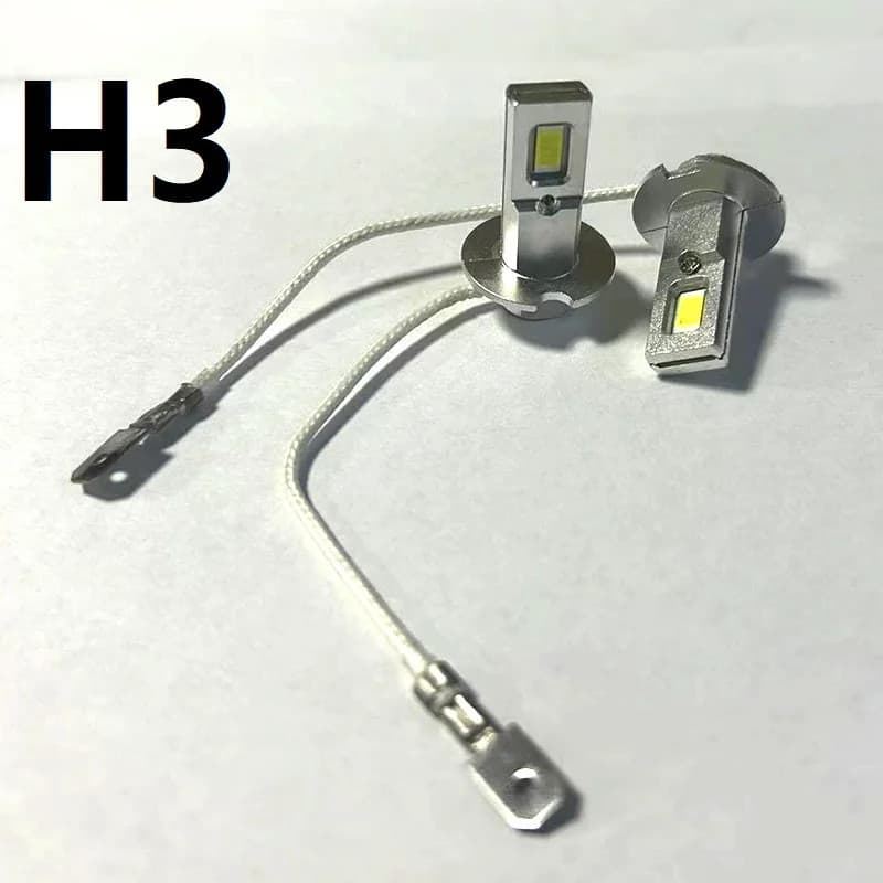 H3 LED Farol Lâmpada Nevoeiro 1 : 1 Tamanho Réplica Plug And Play Alta Potência Ultra Brilhante Luz Do Carro 12V 120W 12