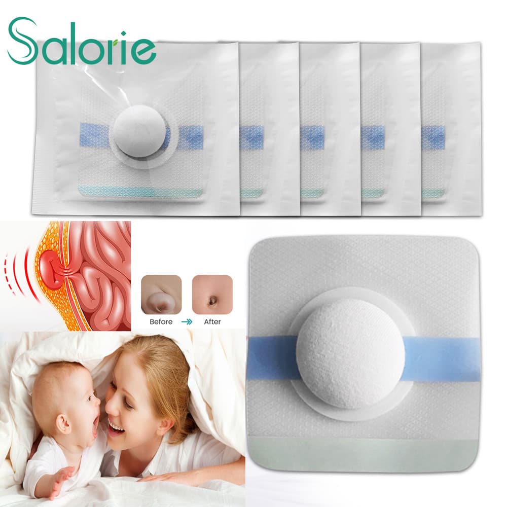 5/10 Pçs Descartável Remendo De Hérnia Umbilical Bebê Pasta Pele Amigável Respirável Confortável Infantil Umbigo