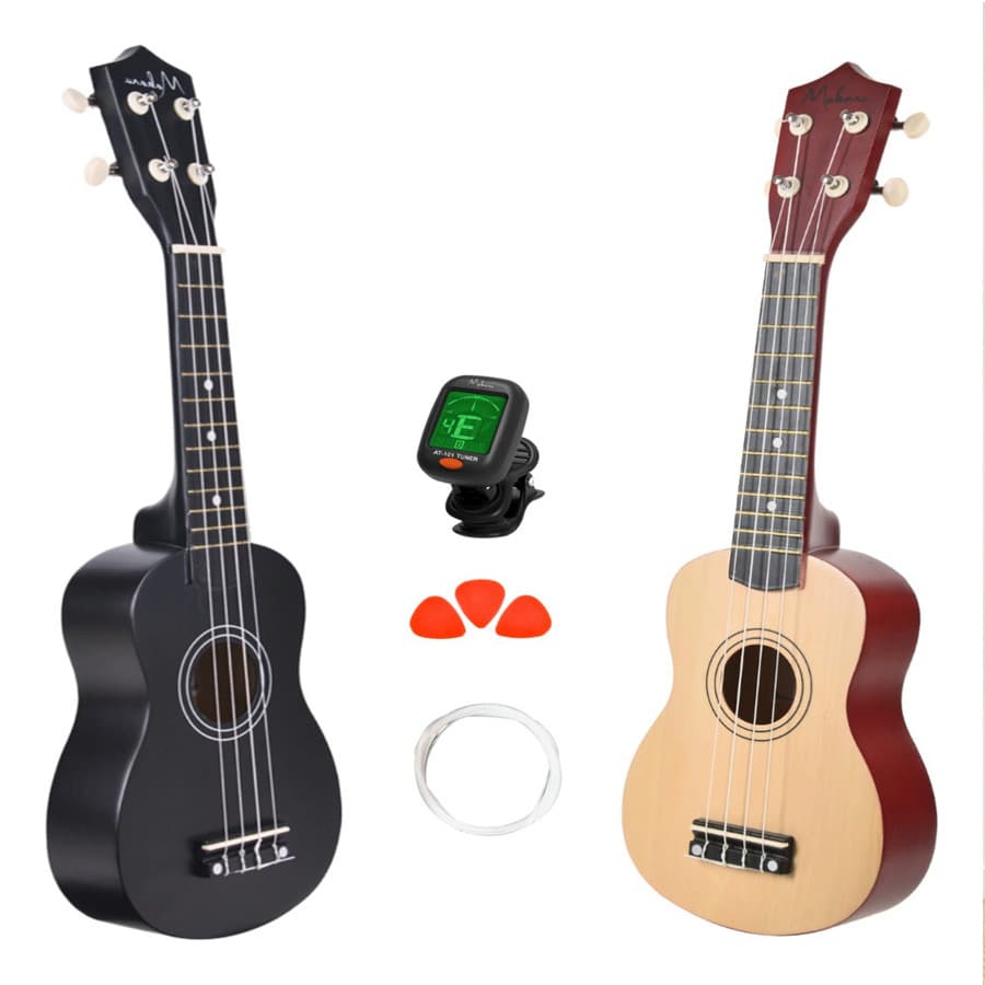 Ukulele Acústico Soprano Com Capa + Afinador E 3 Palhetas Makanu