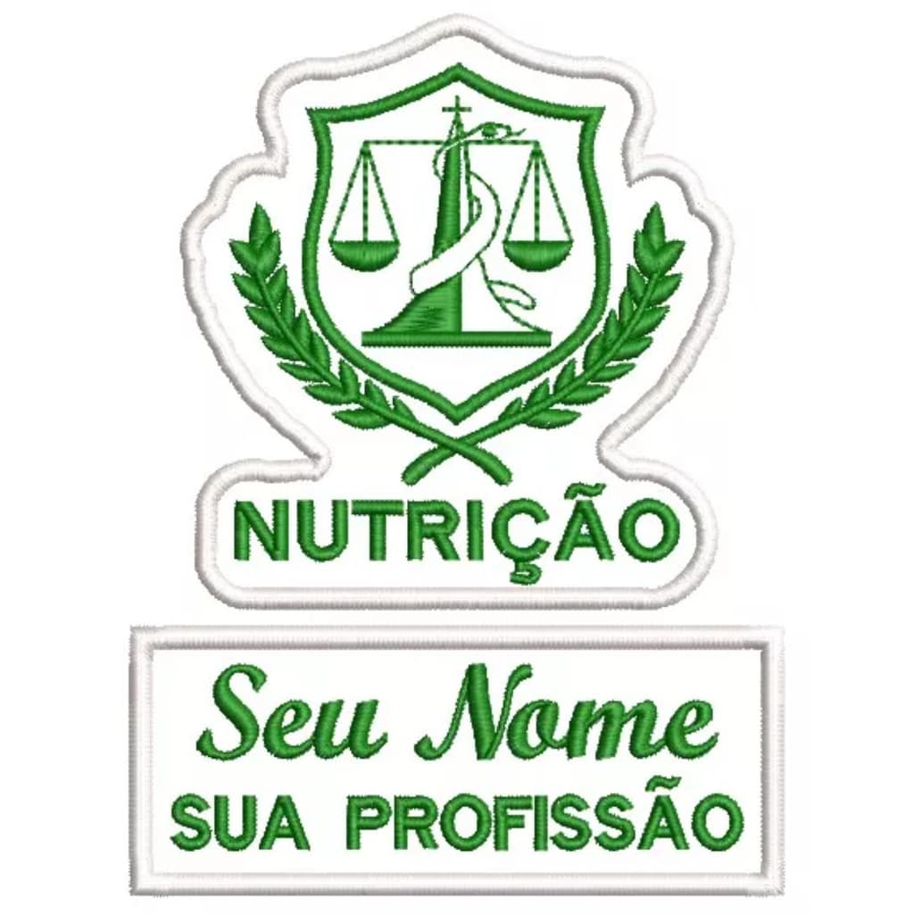 Patch termocolante Nutrição Kit / Logotipo + Nome