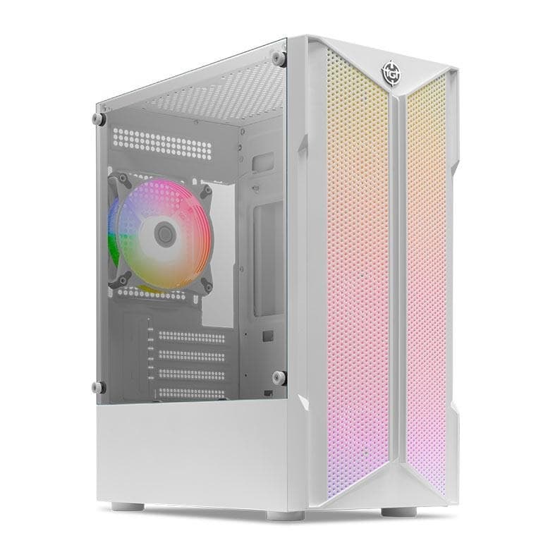 Gabinete Gamer TGT Skylancer V2, Mid-Tower, Lateral De Vidro, Com 4 Fans, Branco, TGT-SKLV2-WH-4F