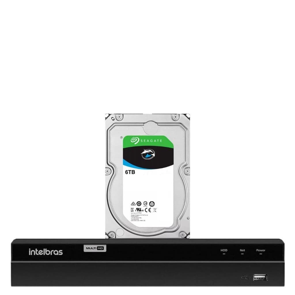 Dvr 8 Canais Mhdx 1208 Com Detecção Inteligente de Movimento Com Hd 6TB - Intelbras