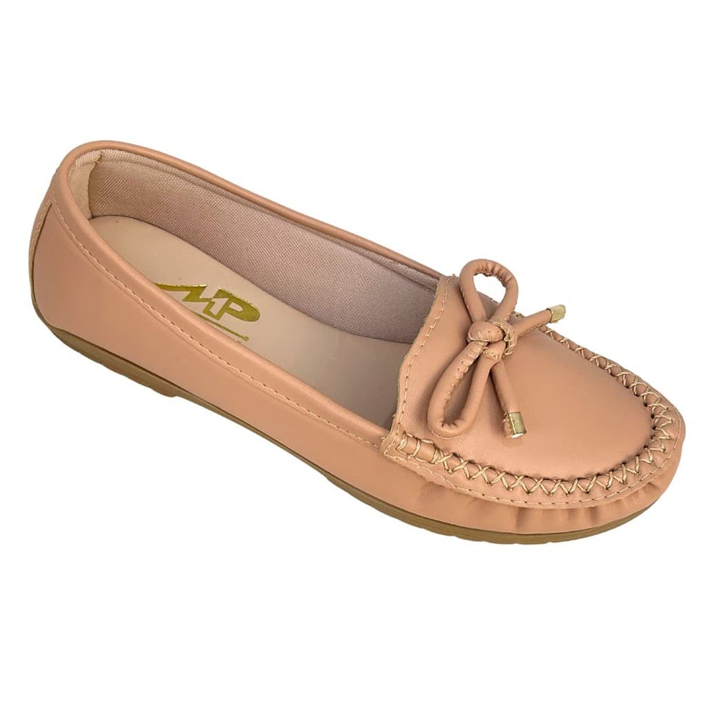 Sapatilha Mocassim Feminino Costurado À Mão Moda Pé Napa Soft