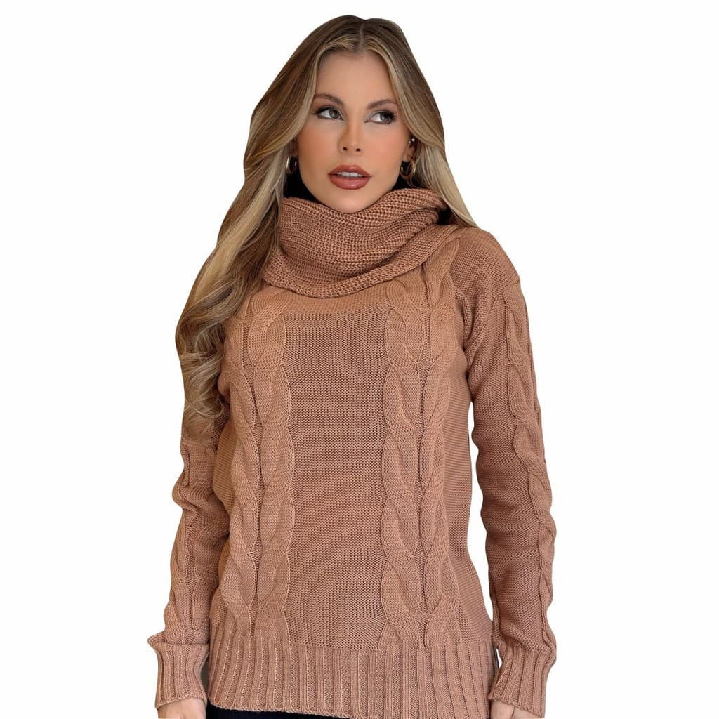 Tricô Outono Inverno Blusa Casaco Para Mulher Cores Lindas