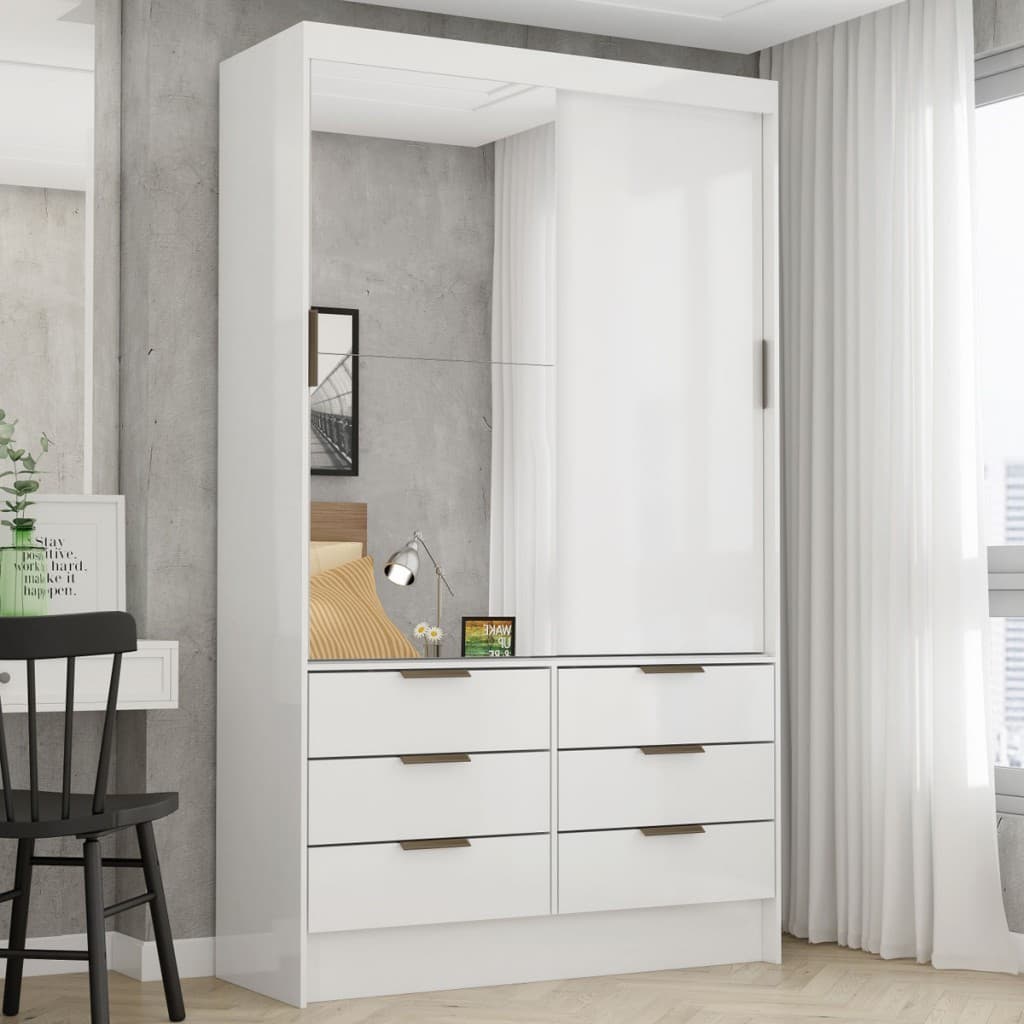 Guarda-Roupa Solteiro Sevilha 2 Portas 6 Gavetas