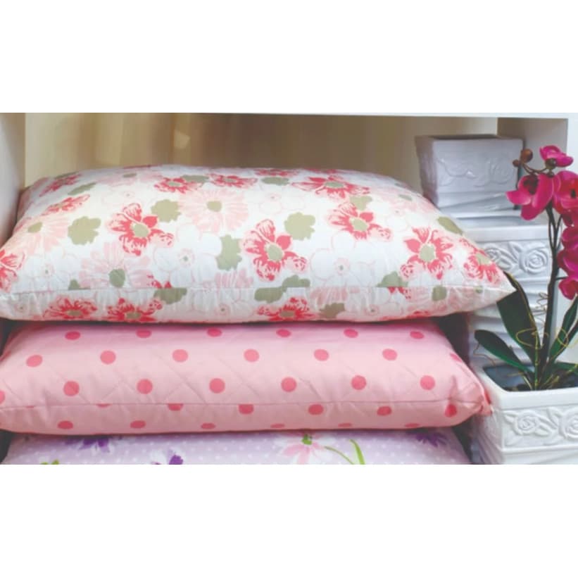 Kit 8 Travesseiros de Fibra Mista Estampado Grande Fofo Cheio