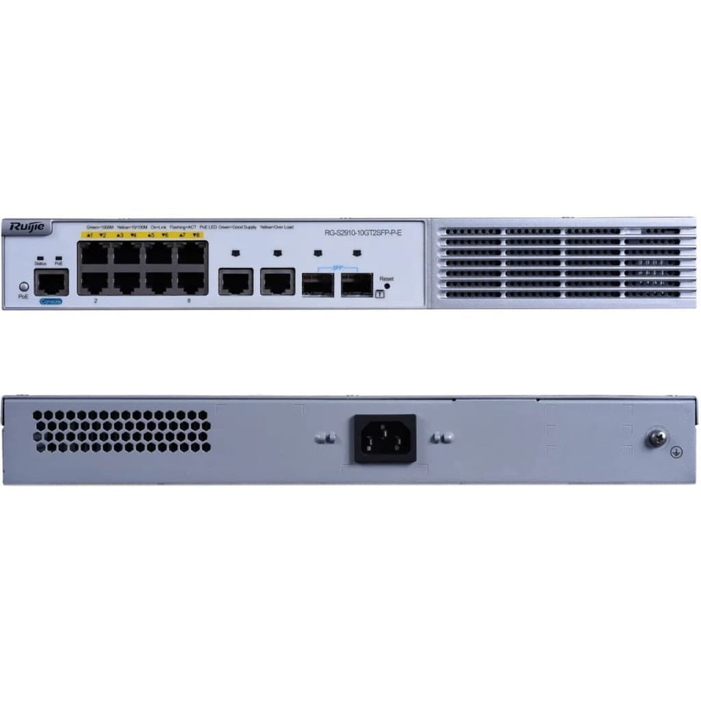 Switch Gerenciável 10 Portas Giga Poe + 2 Portas Base X SFP