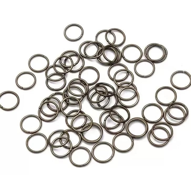 Argola Elo Metal P/ Bijuterias preto -vários tamanhos- 100 Peças