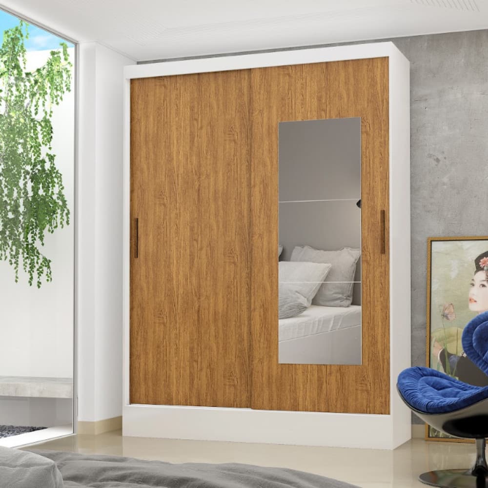 Guarda-Roupa Belem 2 Portas de Correr 2 Gavetas com Espelho