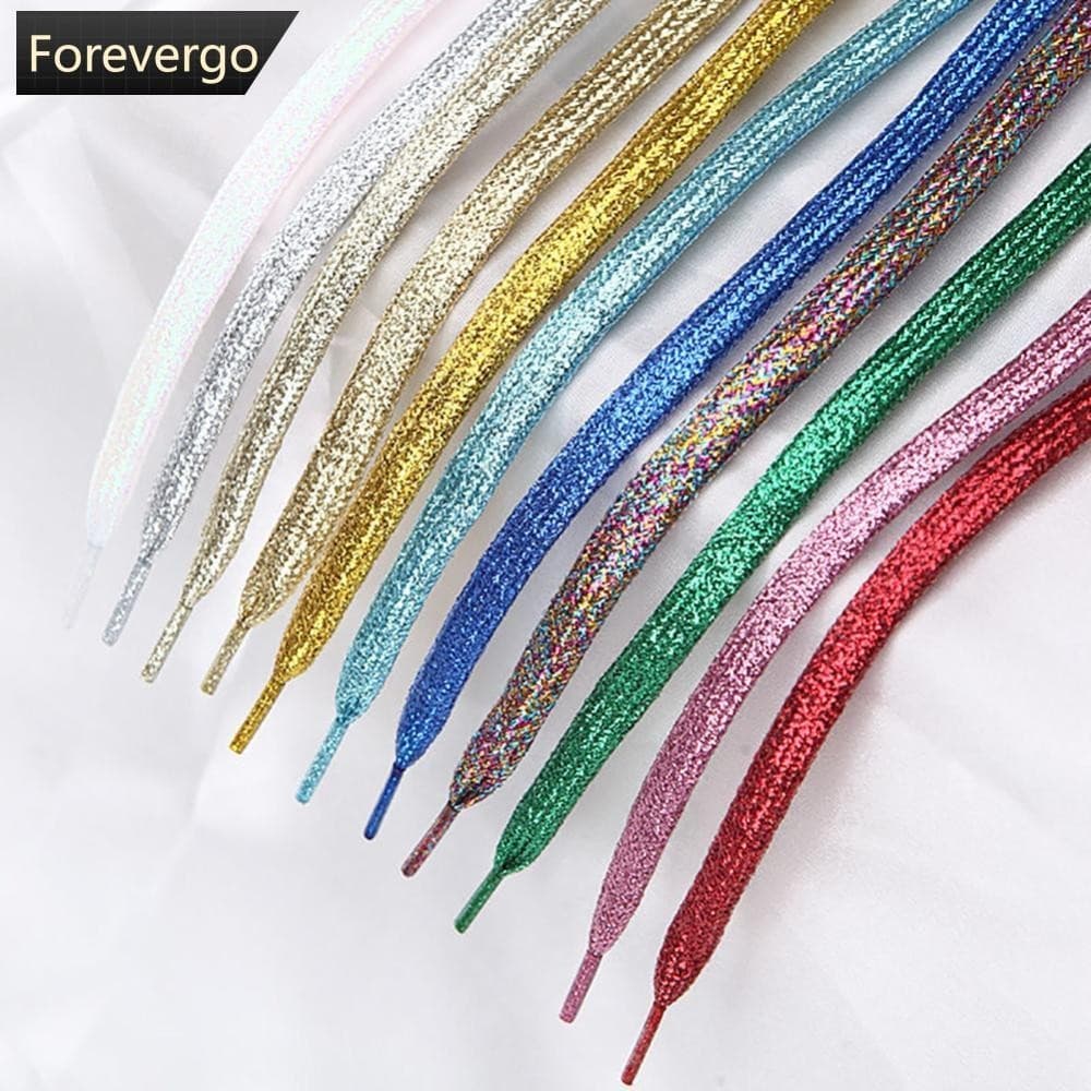 FOREVERGO One Pairs Tênis De Laço Elástico Arco-Íris Sem Laços De Sapato De Borracha Plana Para Sapatos E8K5