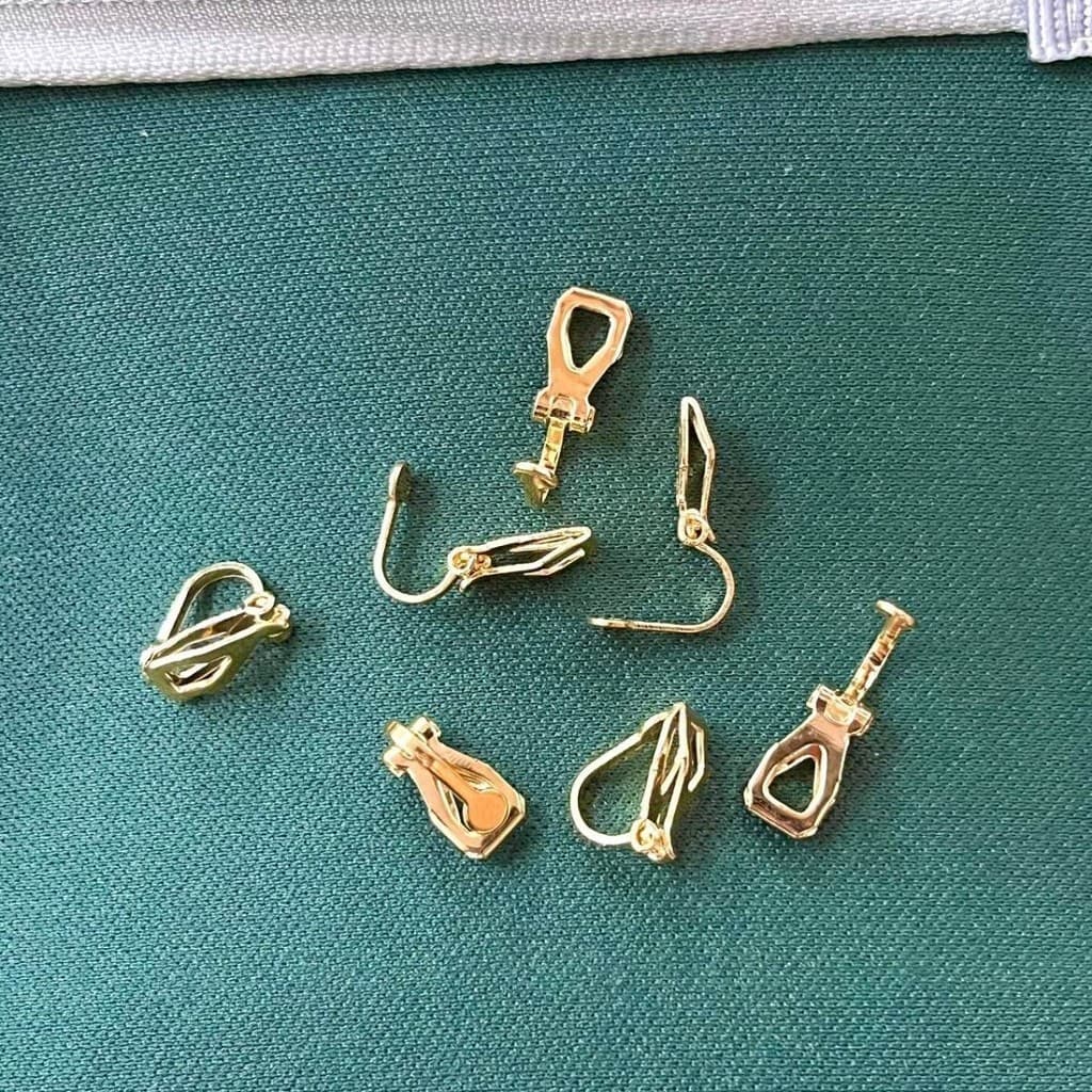 Base De Brinco P/colagens Pressão  Dourado/prata 10/100pçs 11*9