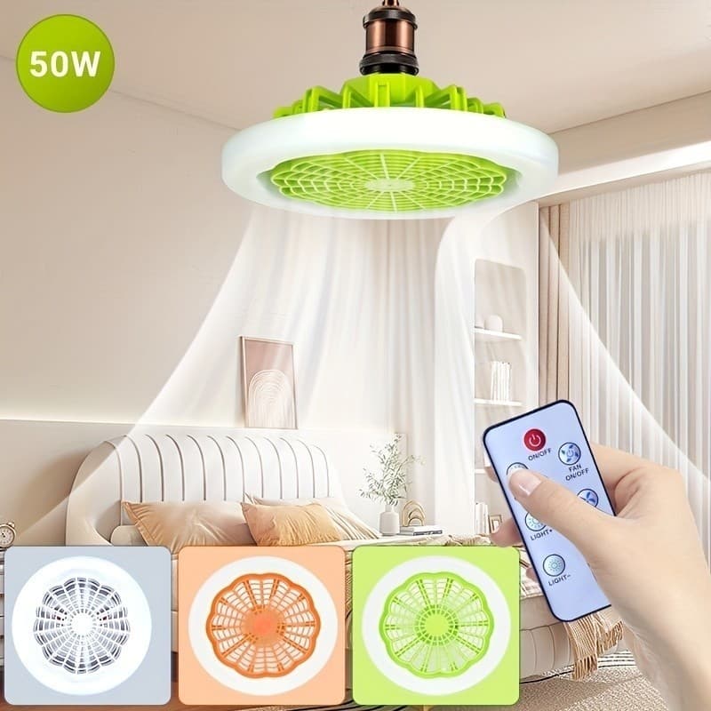 Ventilador De Teto Fechado Com Luz , Conjunto De mini Lâmpada De 10,2 Polegadas , Branca 30W, Resfriamento