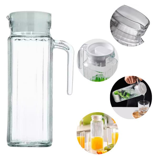 Jarra De Vidro Com Tampa Versátil Para Todas As Ocasiões