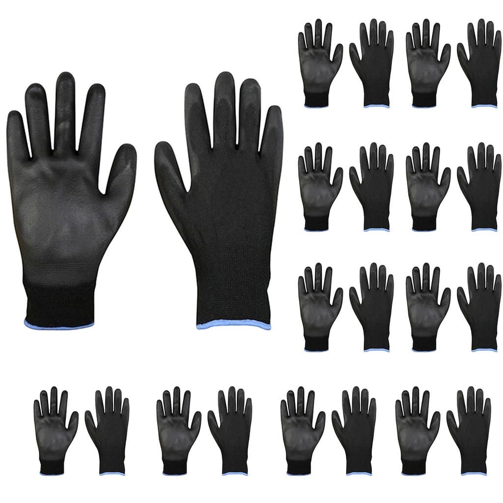 Kit C/10 Luva Tatil Mecânico Logistica Segurança Banho Pu