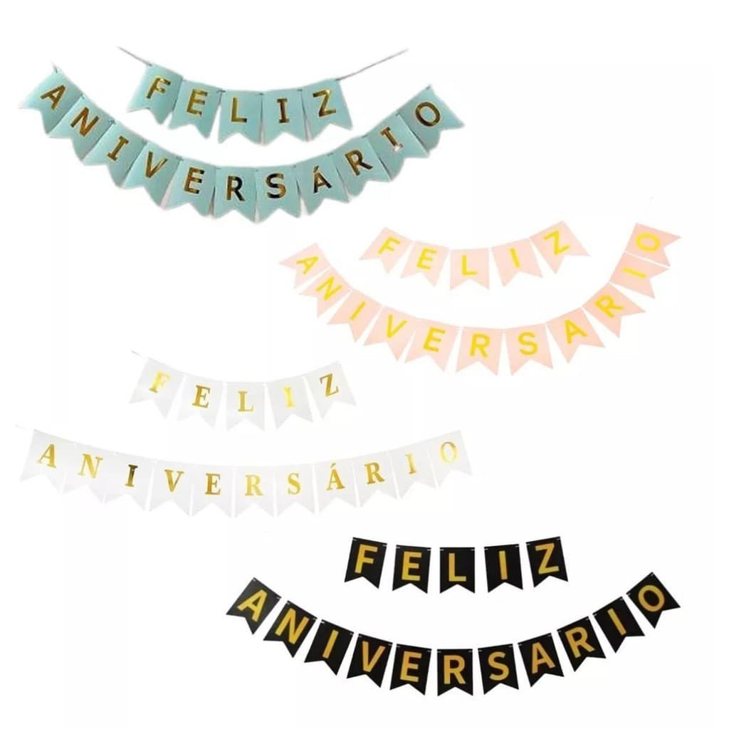 Faixa Feliz Aniversário Decoração Festa